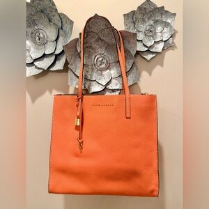 NWT MARC JACOBS GRIND LARGE TOTE PINK PEBBLED LEATHER GOLD HARDWARE LOCK KEY